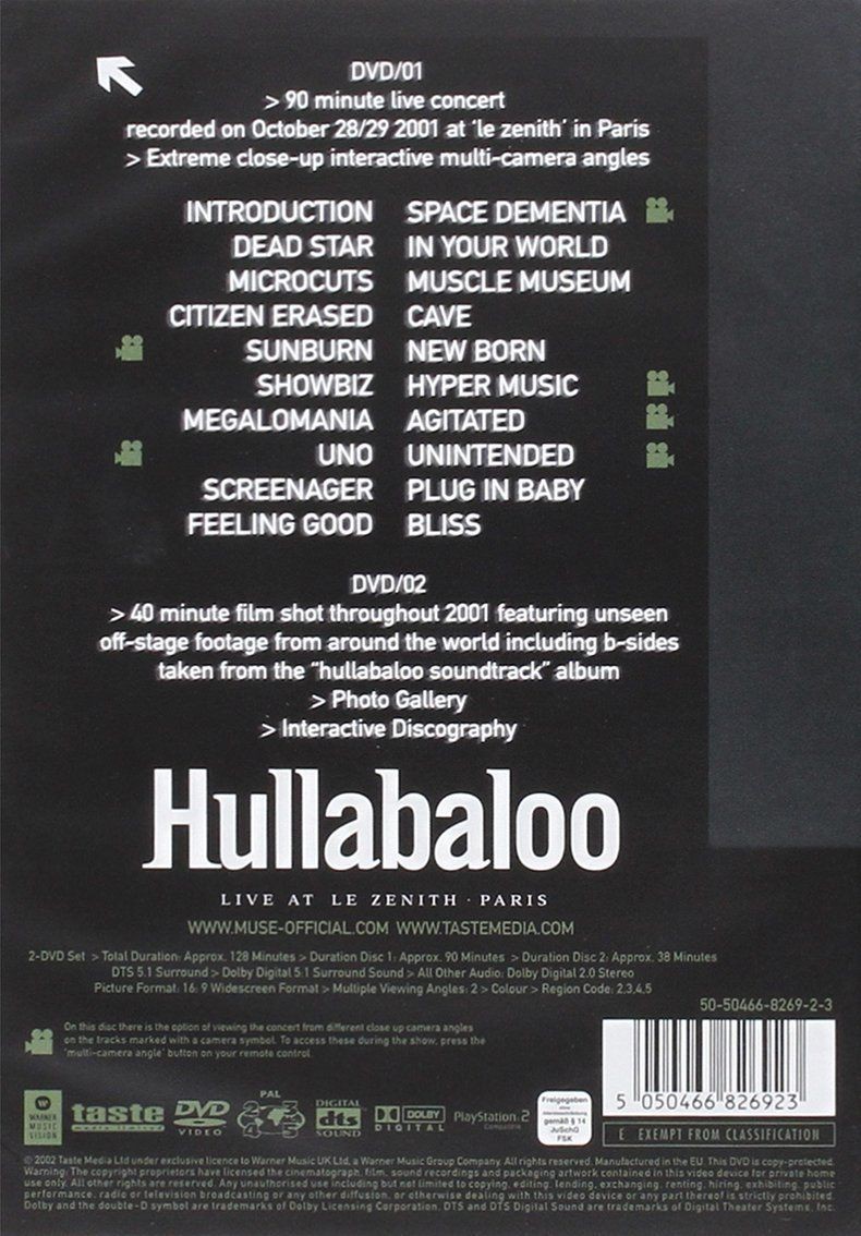 MUSE - HULLABALOO  (2Dvd)
