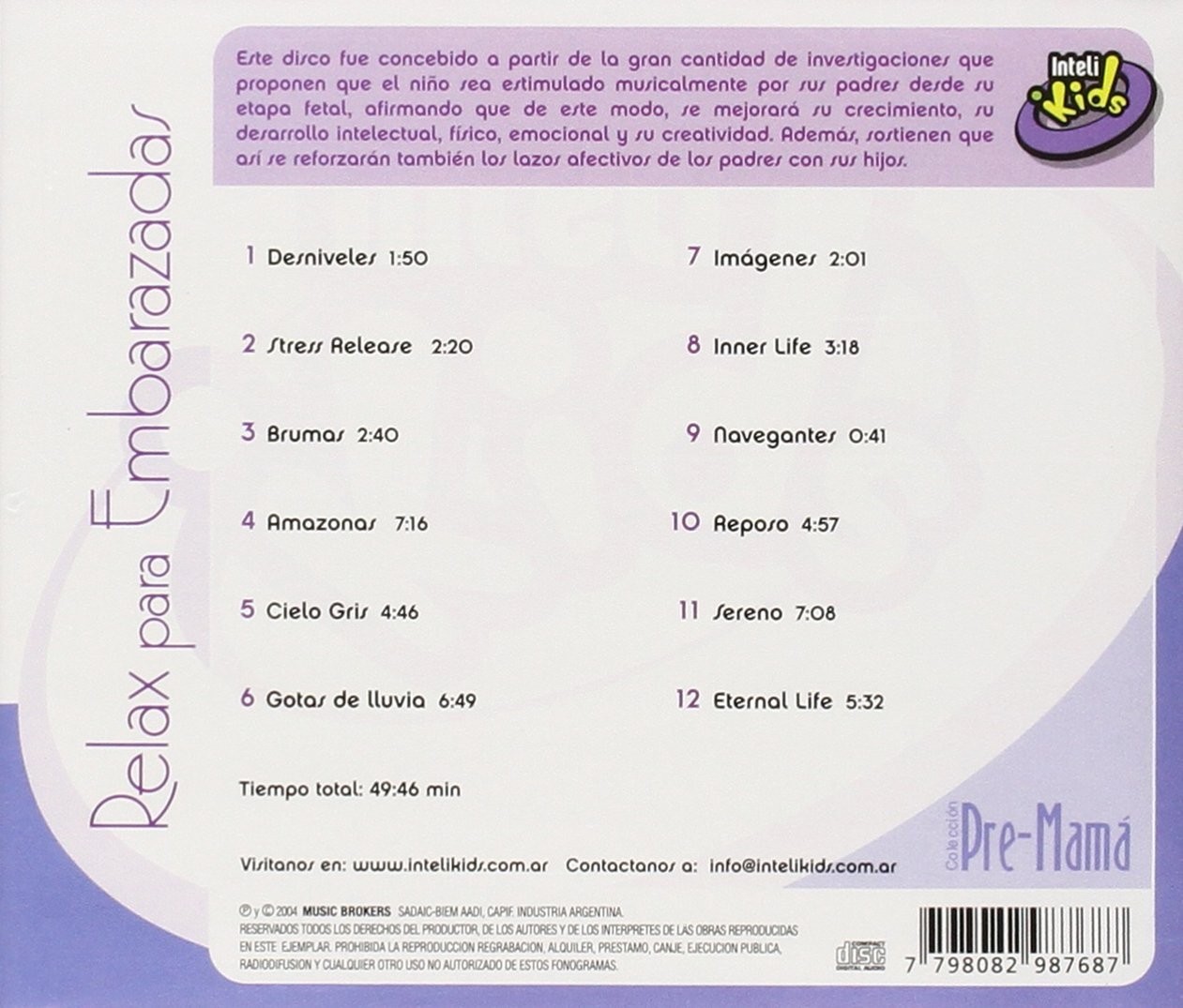 Coleccion Pre-Mama Relax Para Embarazadas   (Cd)