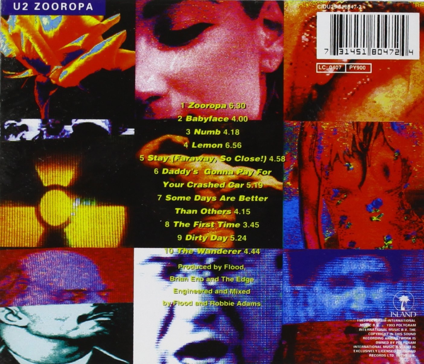 U2 - ZOOROPA  (Cd)
