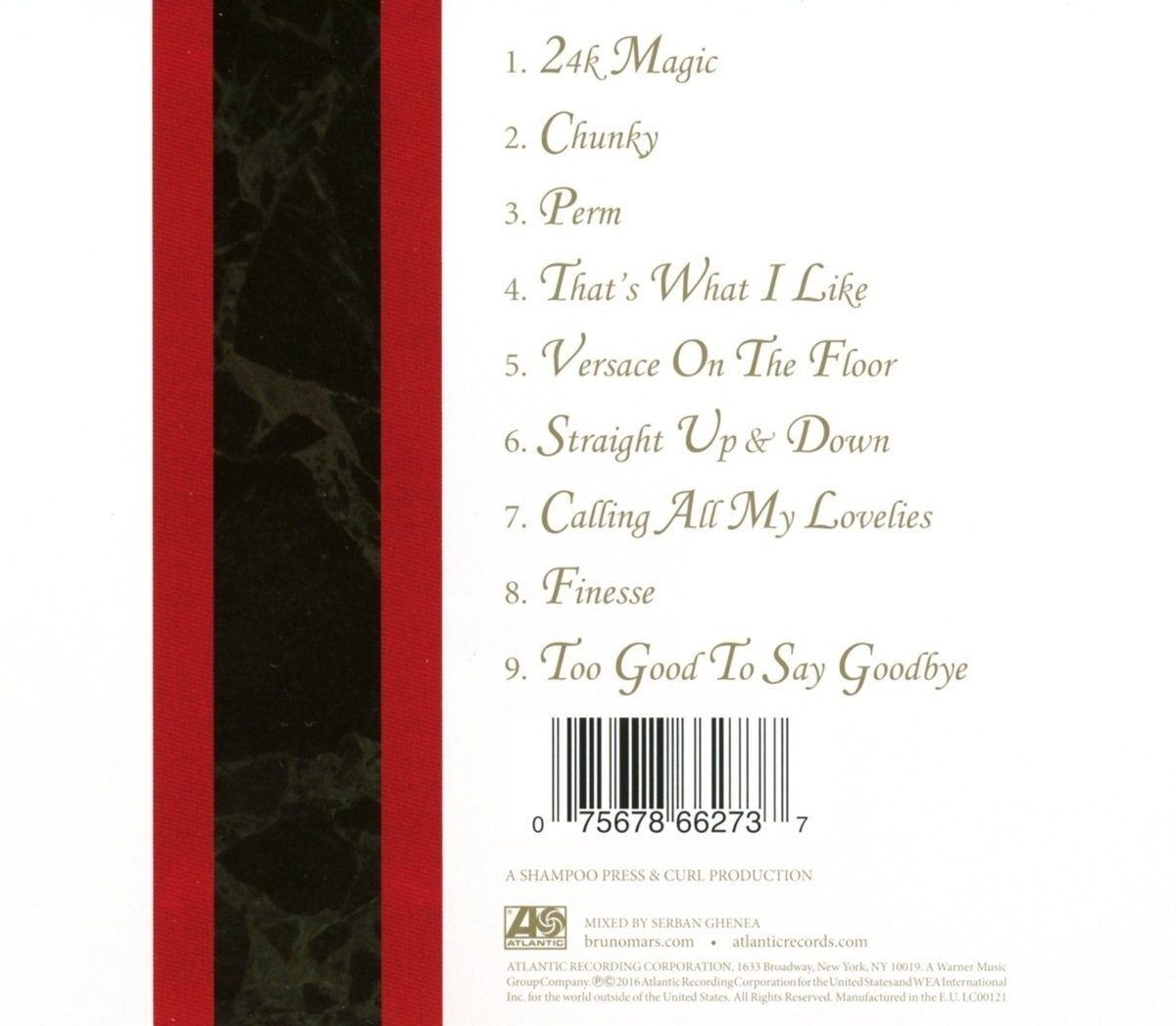 BRUNO MARS - 24 K MAGIC  (Cd)