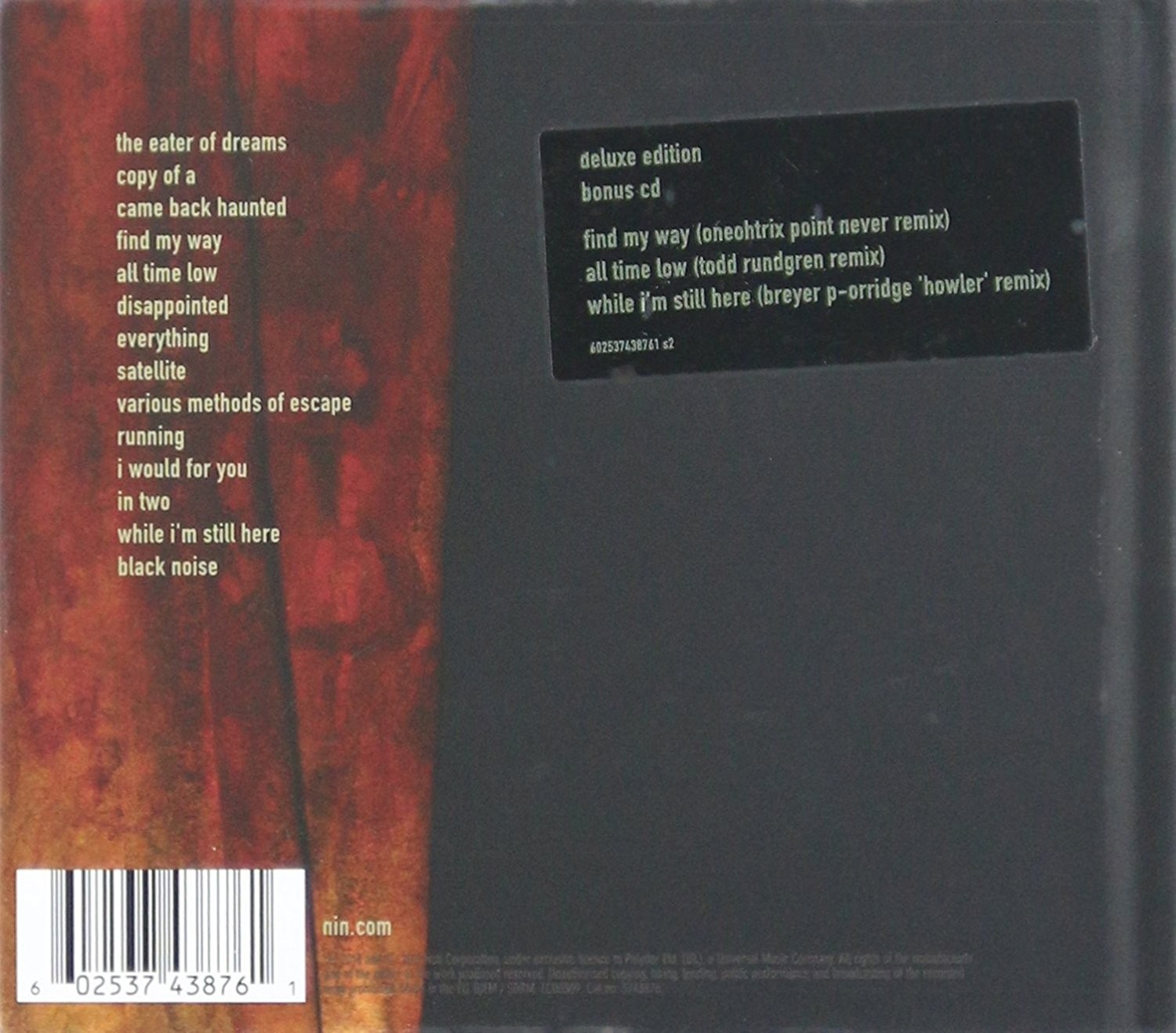 NINE INCH NAILS - HESITATION MARKS -DELUXE-  (2Cd)