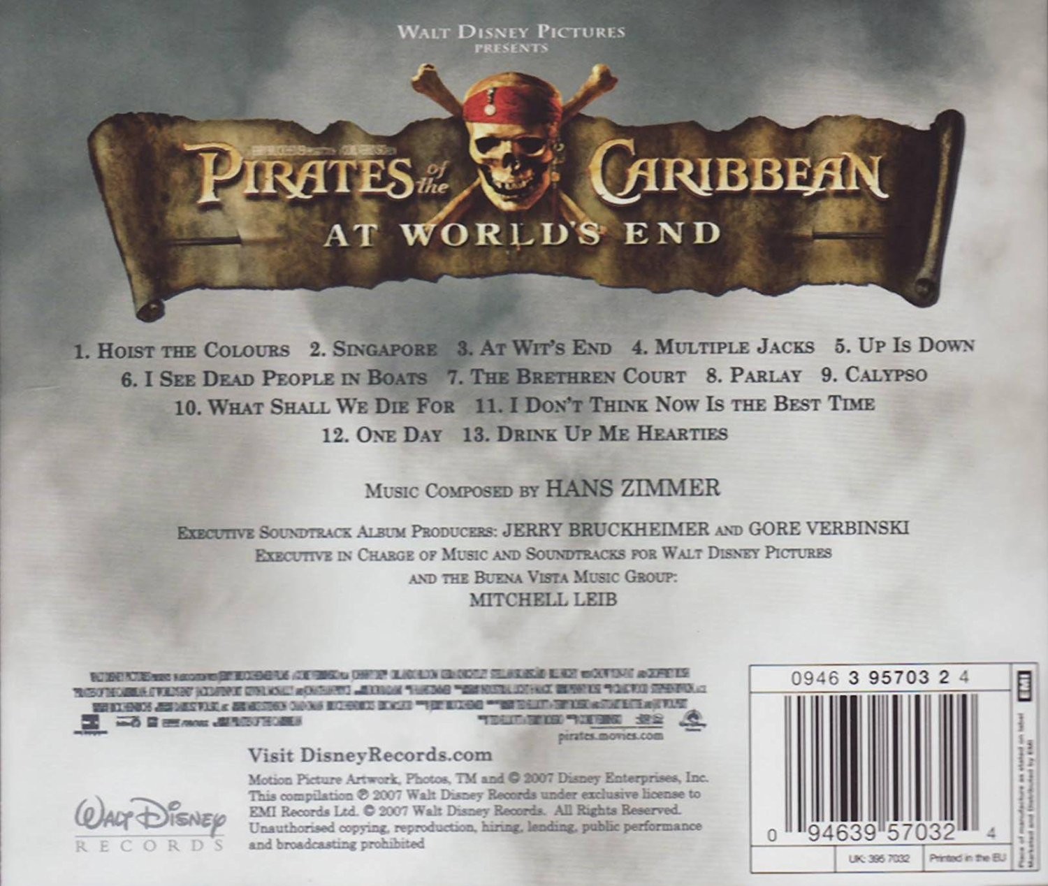 Pirates of the Caribbean: At World's End (Zimmer) - B.S.O.  (Cd)