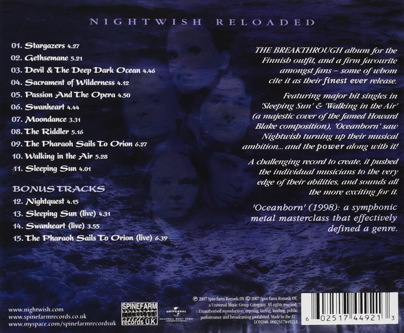 NIGHTWISH - OCEANBORN  (Cd)