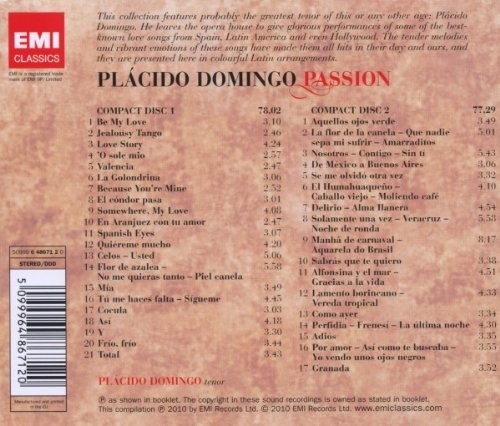 PLACIDO DOMINGO - PASSION, THE LOVE ALBUM  (2Cd)