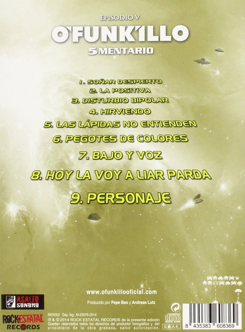 OFUNKILLO - 5MENTARIO  (CD EN DIGIBOOK DE LUJO)