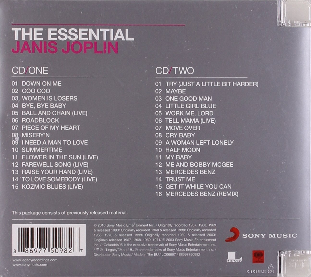 JANIS JOPLIN - THE ESSENTIAL  (2Cd)