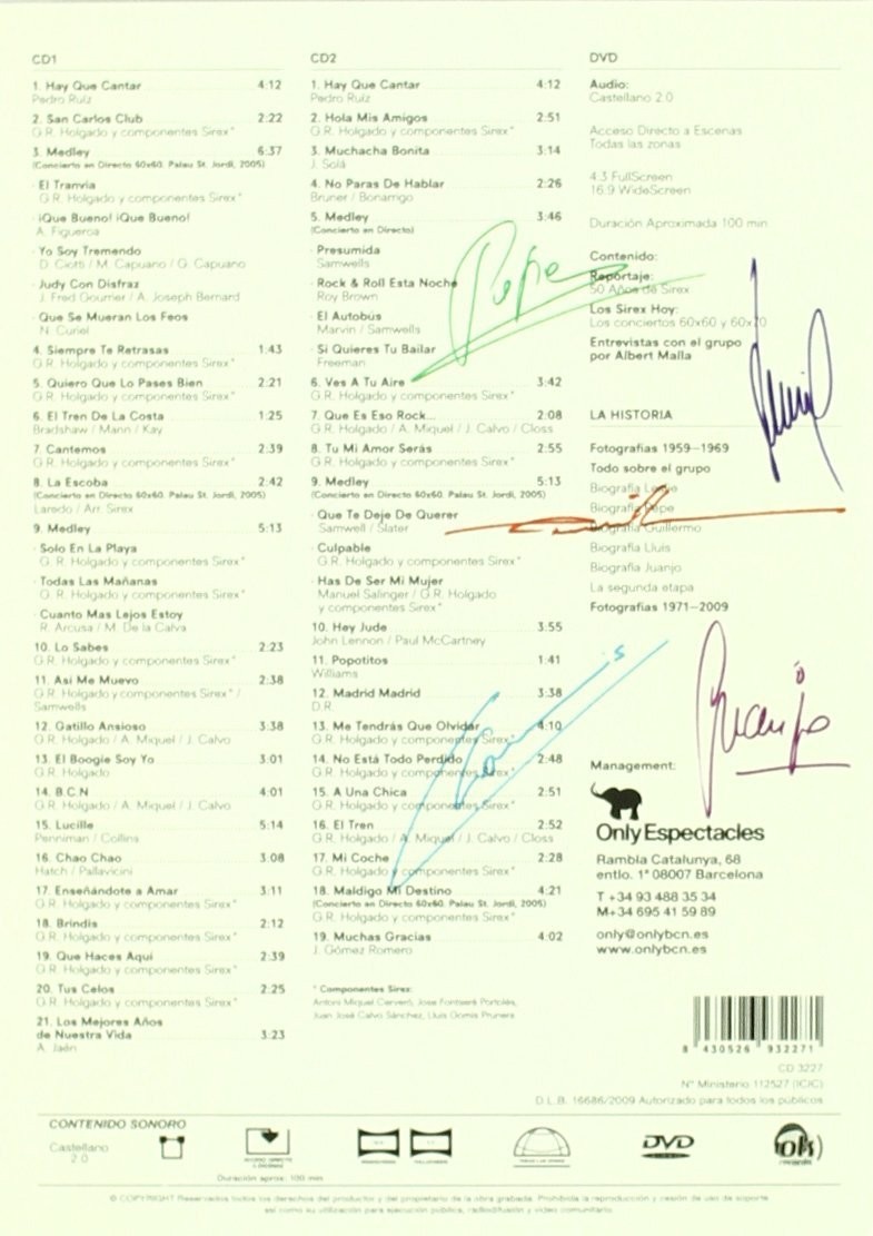 SIREX 50 ANIVERSARIO, LOS PACK 2Cd+Dvd