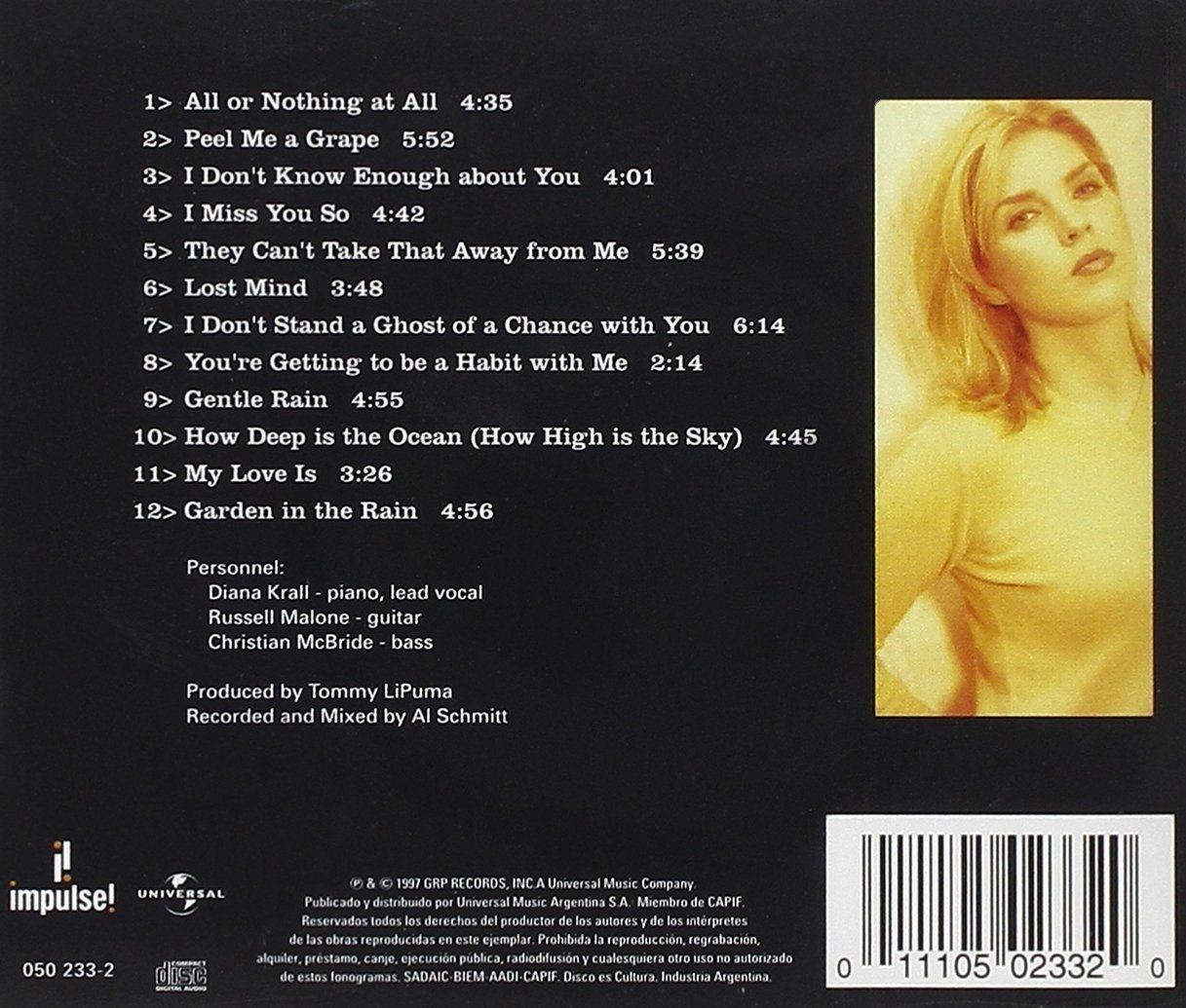 DIANA KRALL - LOVE SCENES  (Cd)