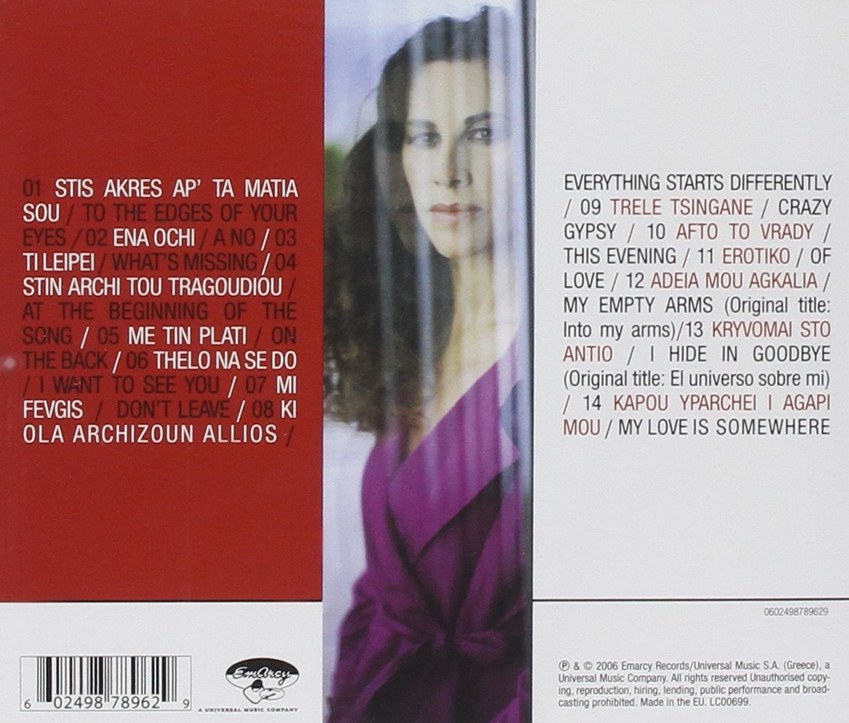 ELEFTHERIA ARVANITAKI - TO THE EDGES OF YOUR EYES  (Cd)