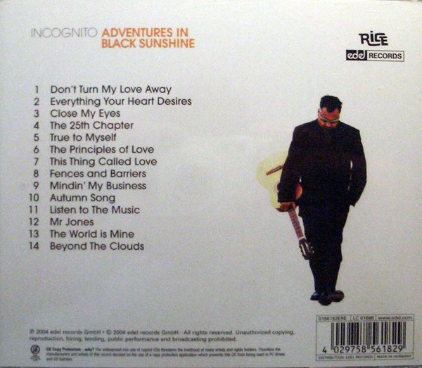 INCOGNITO - ADVENTURES IN BLACK SUNSHINE  (Cd)
