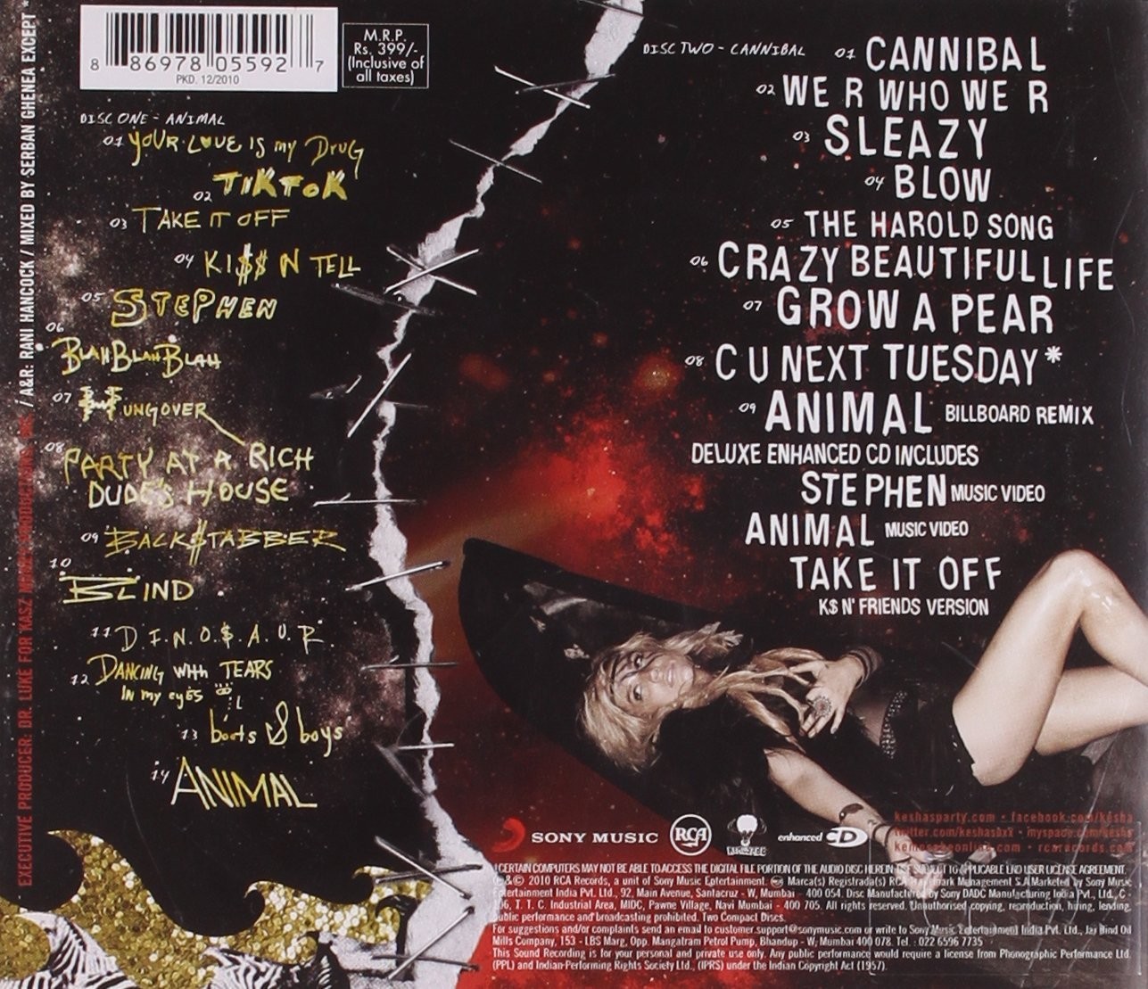 KESHA - ANIMAL + CANNIBAL  (2Cd)