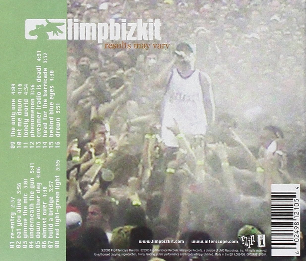 Limp Bizkit - Results May Vary  (Cd)