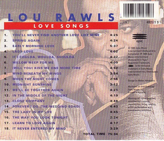 Lou Rawls - Love Songs  (Cd)