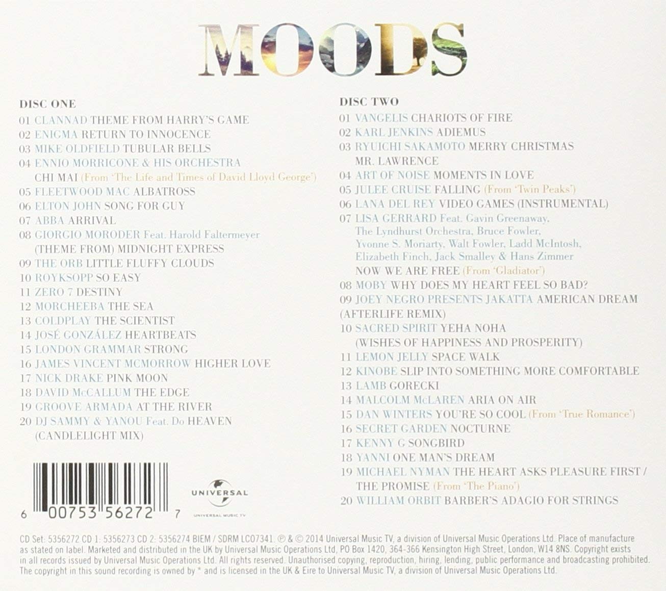 MOODS - VARIOS  (Cd)