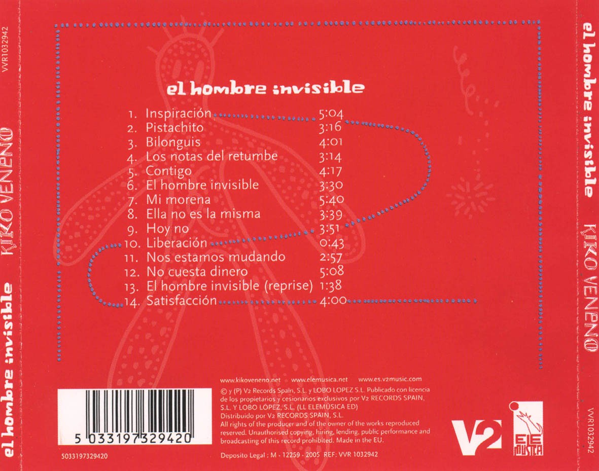 KIKO VENENO - El Hombre Invisible   (Cd)