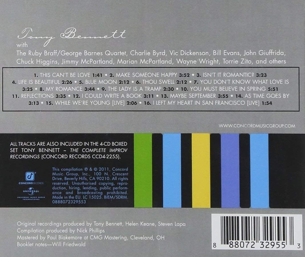 TONY BENNETT - THE BEST OF THE IMPROV RECORDINGS  (Cd)