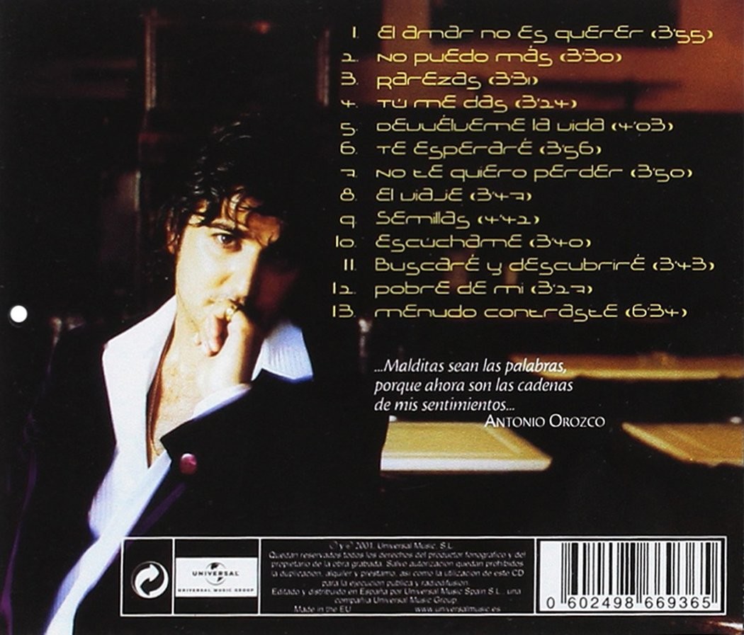 ANTONIO OROZCO - SEMILLA DEL SILENCIO  (Cd)