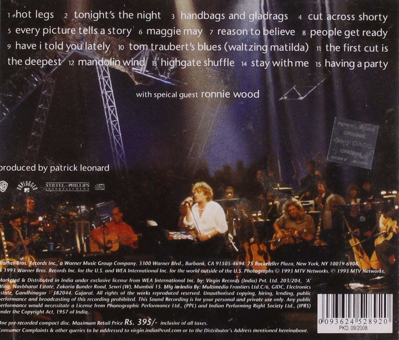 ROD STEWART - UNPLUGGED...AND SEATED  (Cd)