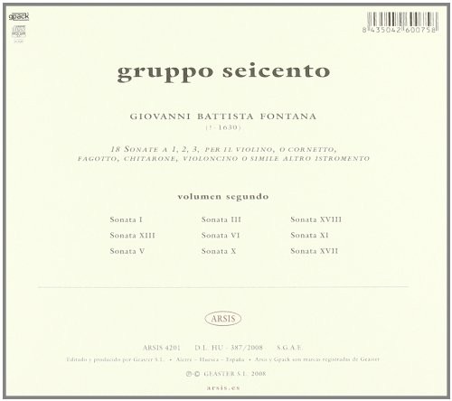 Giovanni Battista Fontana (-1630)VolII  (Cd)