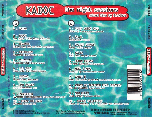 D.J. Chus  Kadoc - The Night Sessions  (2Cd)