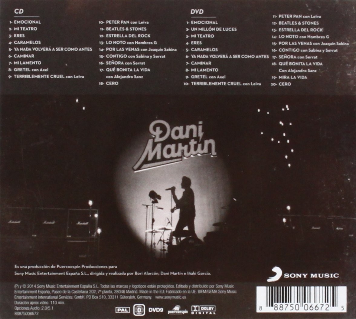 DANI MARTIN - MI TEATRO  (Cd+Dvd)