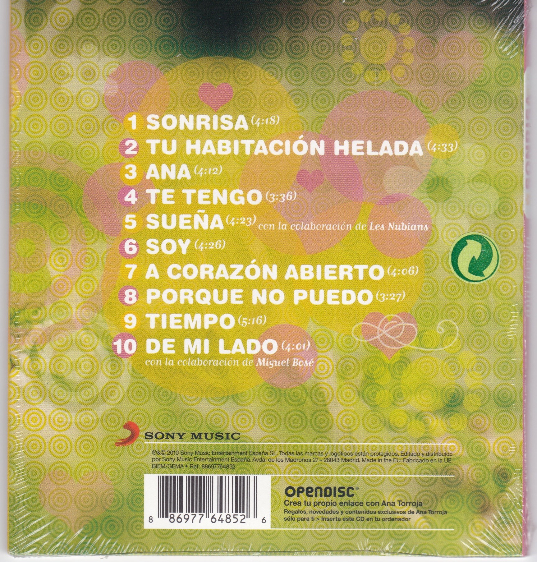 ANA TORROJA - SONRISA  (Cd-digipack)