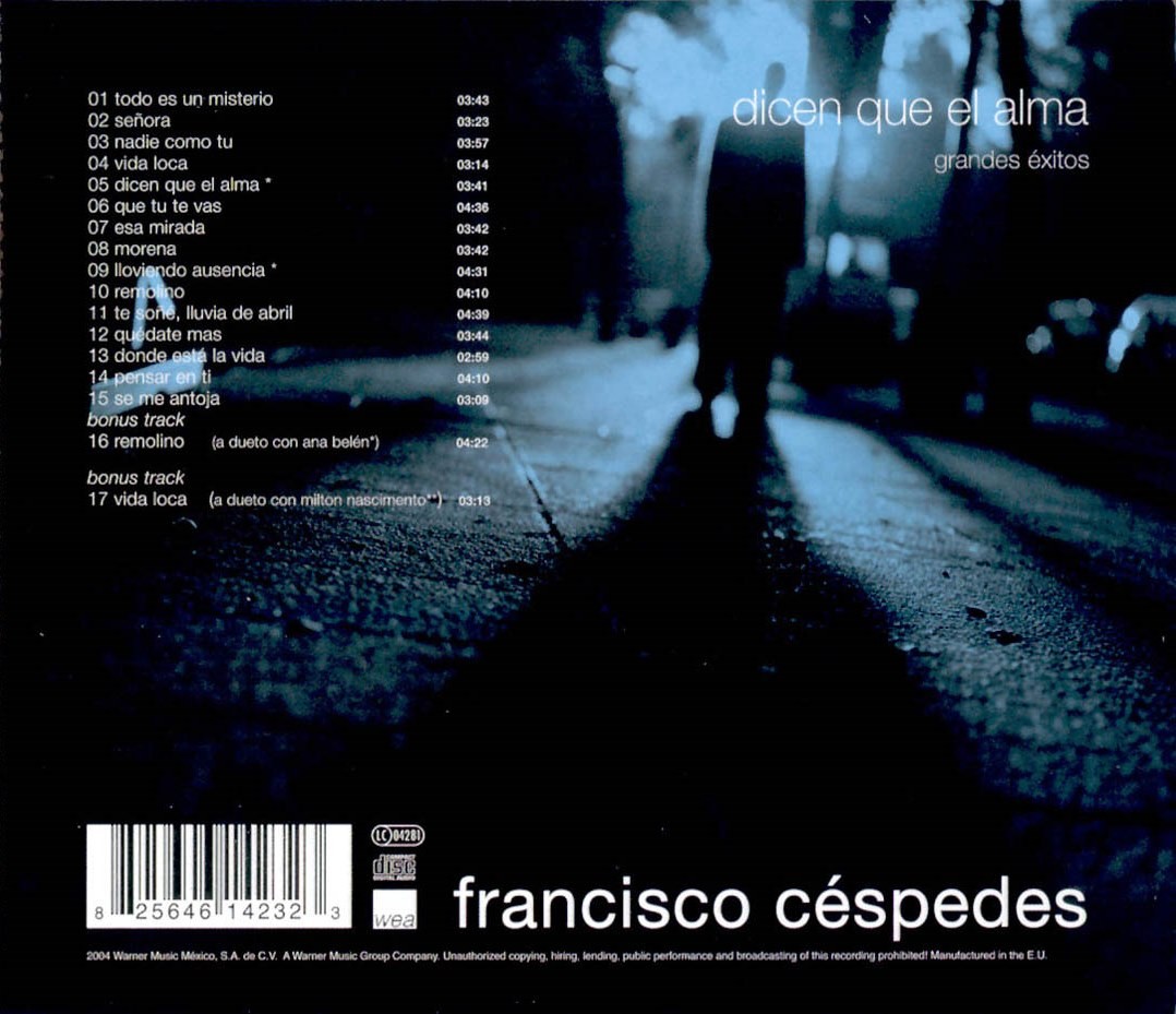 FRANCISCO CESPEDES - DICEN QUE EL ALMA (Grandes Exitos)  (Cd)