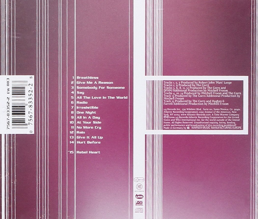 CORRS - IN BLUE  (Cd)