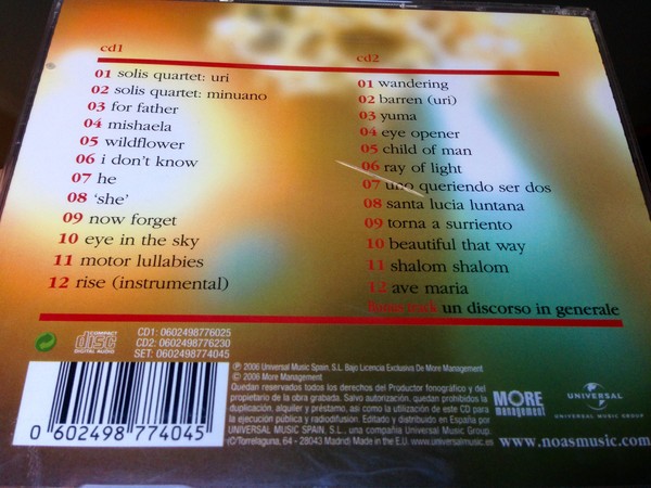 NOA AND THE SOLIS STRING QUARTET LIVE IN ISRAEL  (2cd)