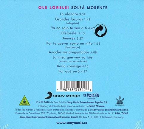 SOLEA  MORENTE - OLE LORELE  (Cd)