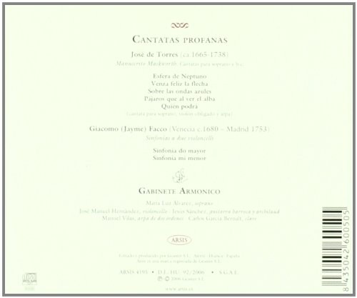 Cantatas Profanas - Jose de Torres  (Cd)