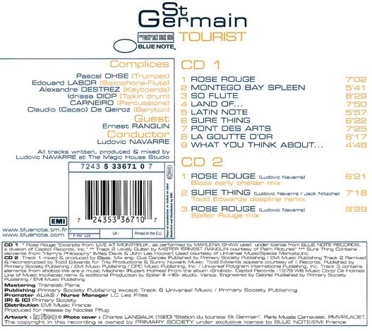 ST GERMAIN - TOURIST (Inc.Cd Bonus Track) Ed.Ltda.)  (Cd)