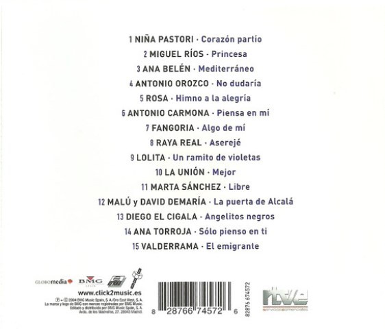 Nuestra Mejor Canción - El Disco Oficial Del Programa De Tve La Gran Final - Varios  (Cd)