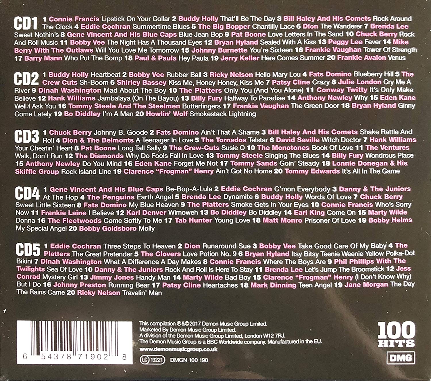 100 HITS LIPSTICK ON YOUR COLLAR - VARIOS  (5Cd)