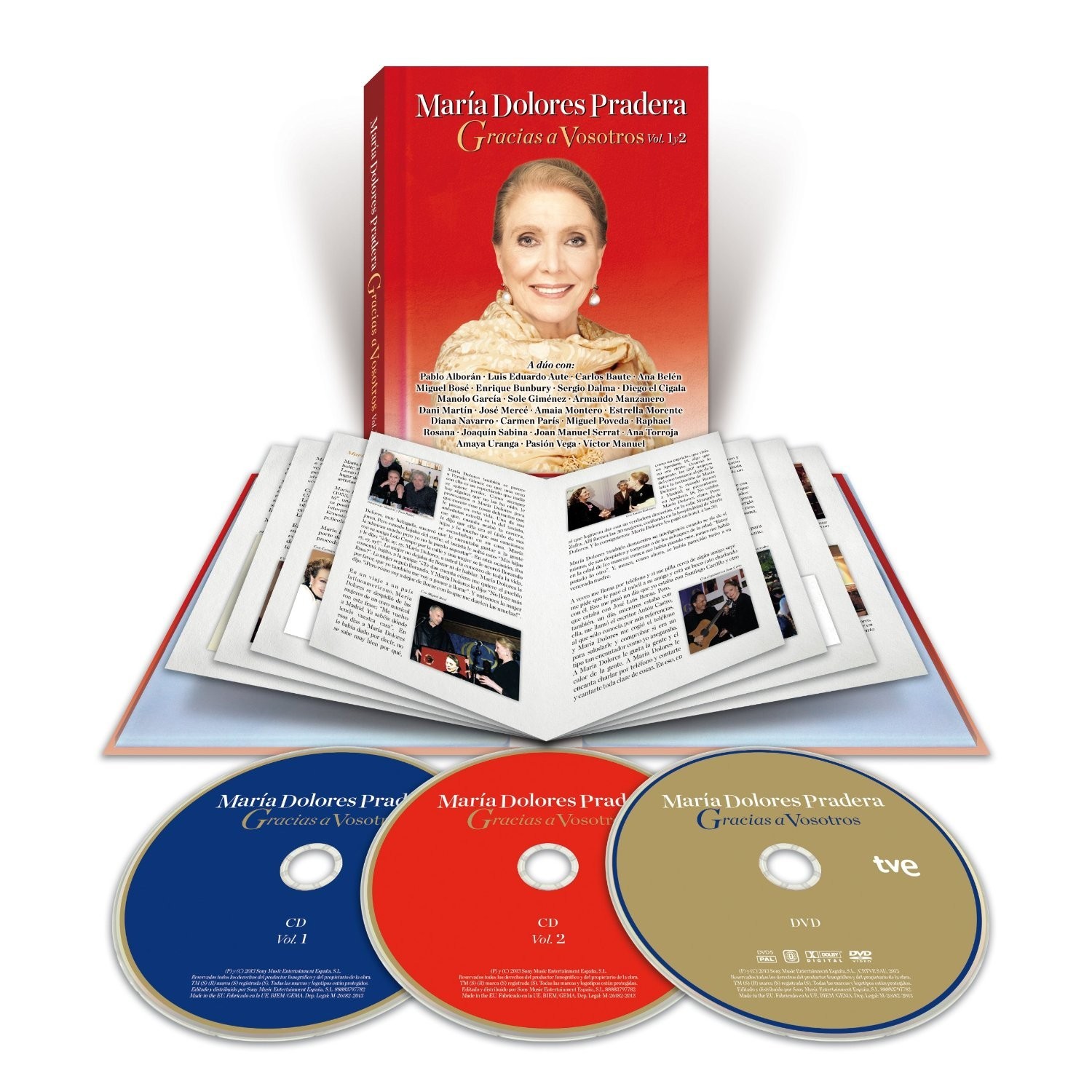 MARIA DOLORES PRADERA - GRACIAS A VOSOTROS (BOX CD Vol.1 y 2 + Libro)
