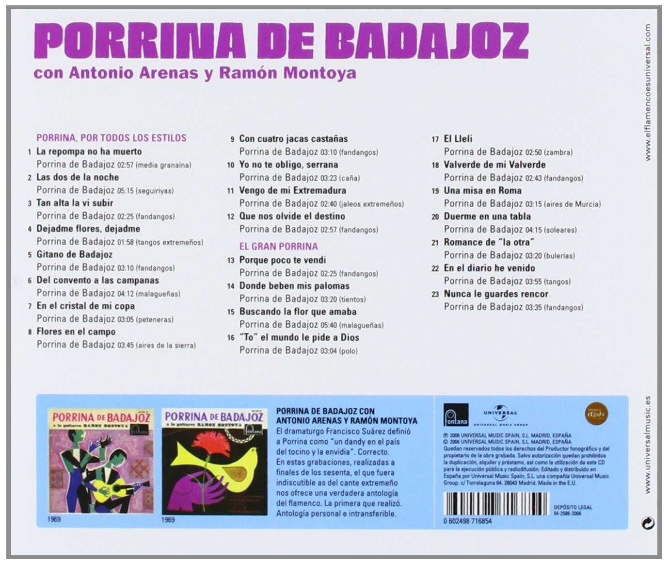 PORRINA DE BADAJOZ - PORRINA DE BADAJOZ  (Cd)